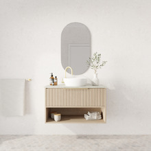 Merewether 900mm Wall Hung Single Vanity with Solid Surface Countertop